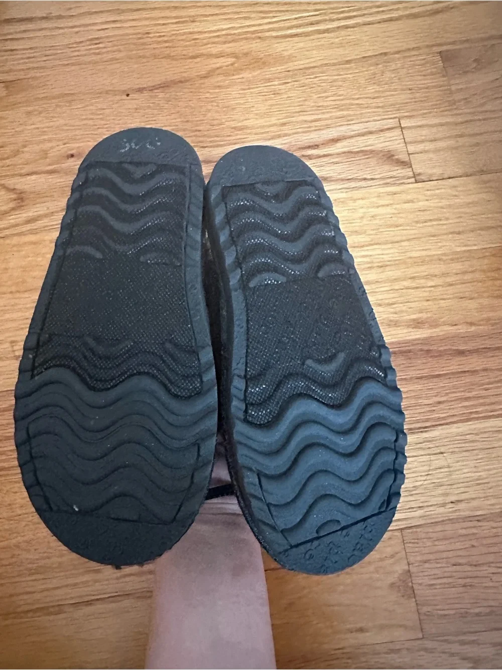 Women's Black Sequin Slide Slippers with Faux Fur Trim